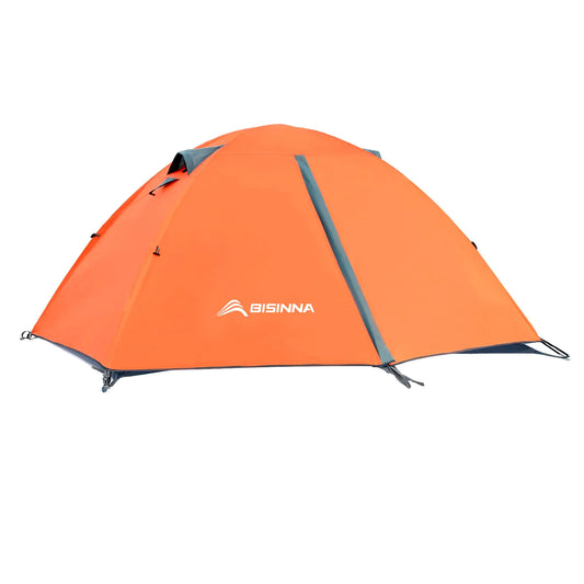 BISINNA 2-4 Person Backpacking Tent - Lightweight Waterproof Camping Tent (Orange)