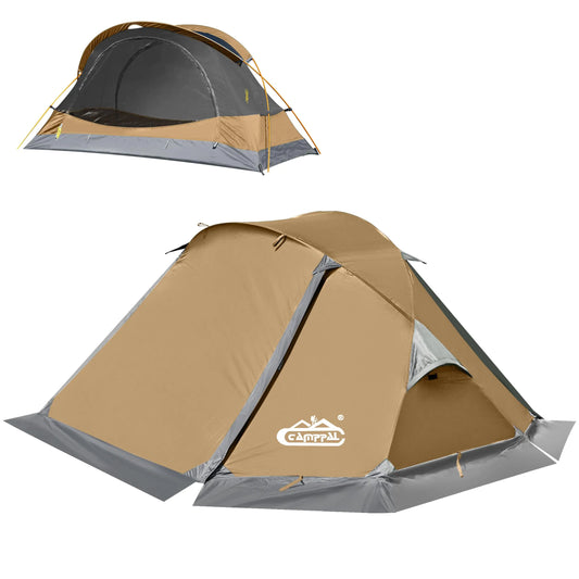 Camppal 1 Person Backpacking Tent - Waterproof 4 Season Camping Tent