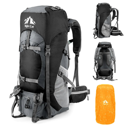 NightCat 90L Hiking Backpack with Rain Cover