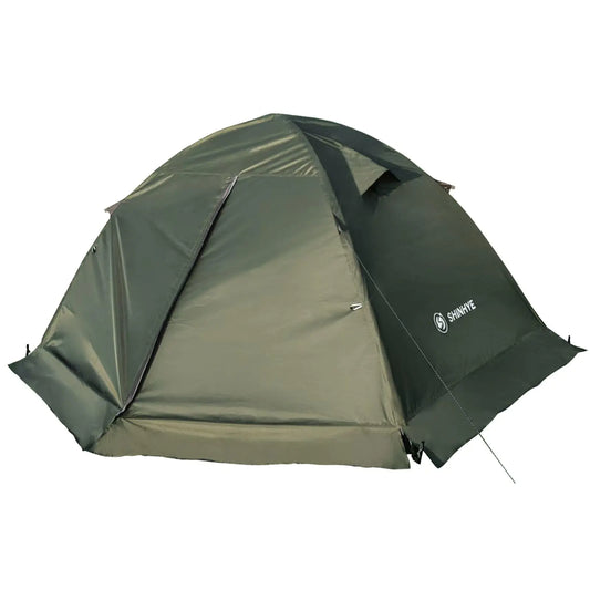 1-2 Person Backpacking Tent for 4 Season Winter Ultralight Extreme Cold Weather Tents for Camping Easy Setup Waterproof Double Layer Tent for Family Outdoor Hiking Mountaineering (Green- 2 Person)